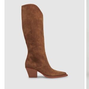 Raj Extra Wide Calf Boots Brown Suede